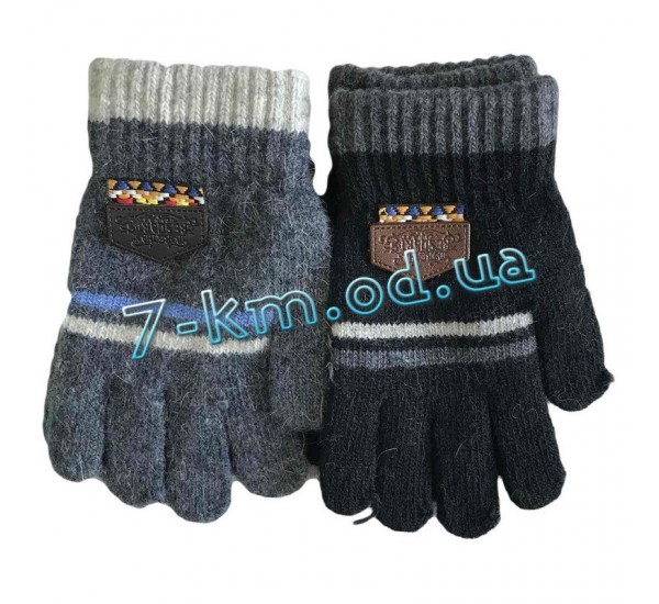 Перчатки Гуцул от "MOZ.ART" для мальчиков Zin_E23 шерсть двойная 12 шт (4-6 лет)