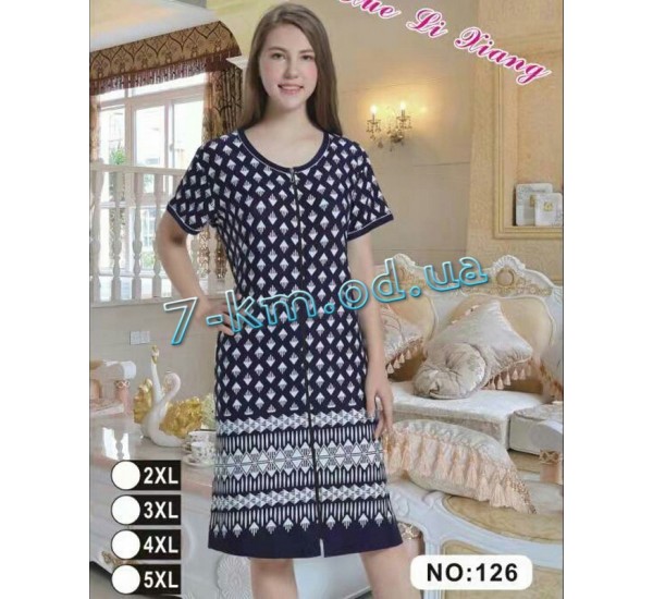 Халат женский летний ZeL1396.126 коттон 4 шт (2XL-5XL)