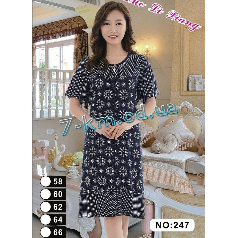 Халат женский летний ZeL1396.247 коттон 5 шт (58-66 р)