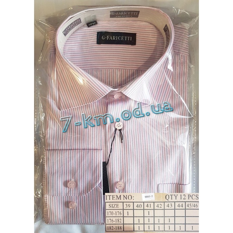 Рубашка мужская RaPa020268 коттон 12 шт (39-46 р-р)