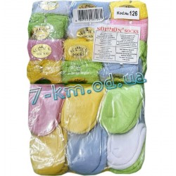 Шкарпетки для немовлят (Туреччина) LeN126b махра 12 шт (0-6 міс)