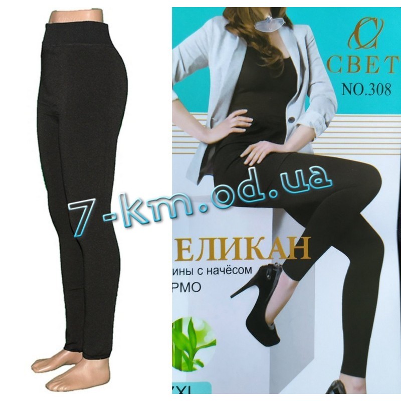 Лосины бесшовные женские Semk_308 мех 6 шт (50-56 р)