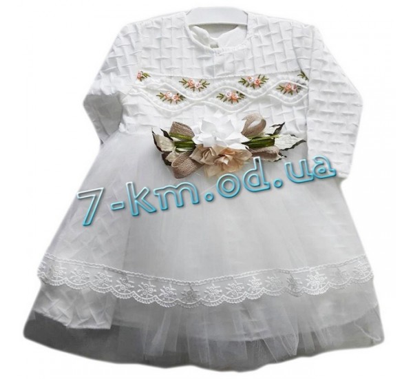 Платье крестильное Vit1011 фатин 3 шт (6-12 мес)