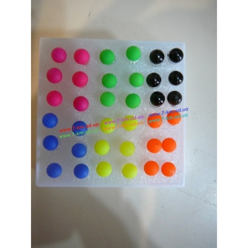 Серьги BIG7865 пластик 18 пар