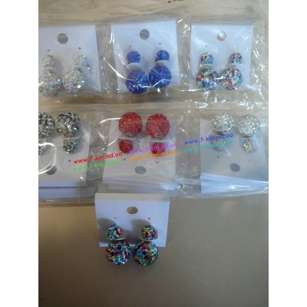 Серьги BIG7627 металл 12 пар