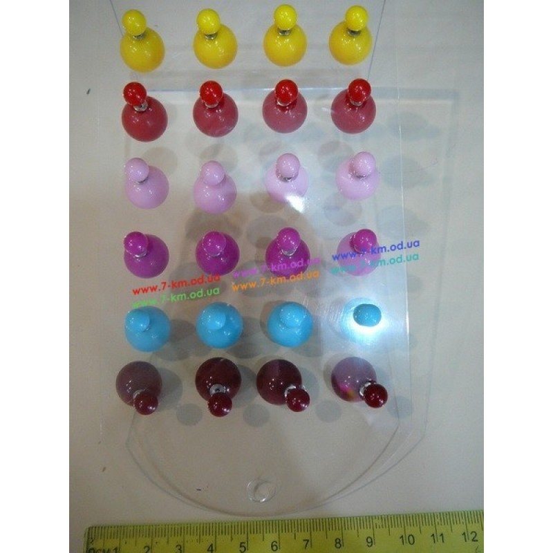 Сережки BIG7776 пластик 12 пар