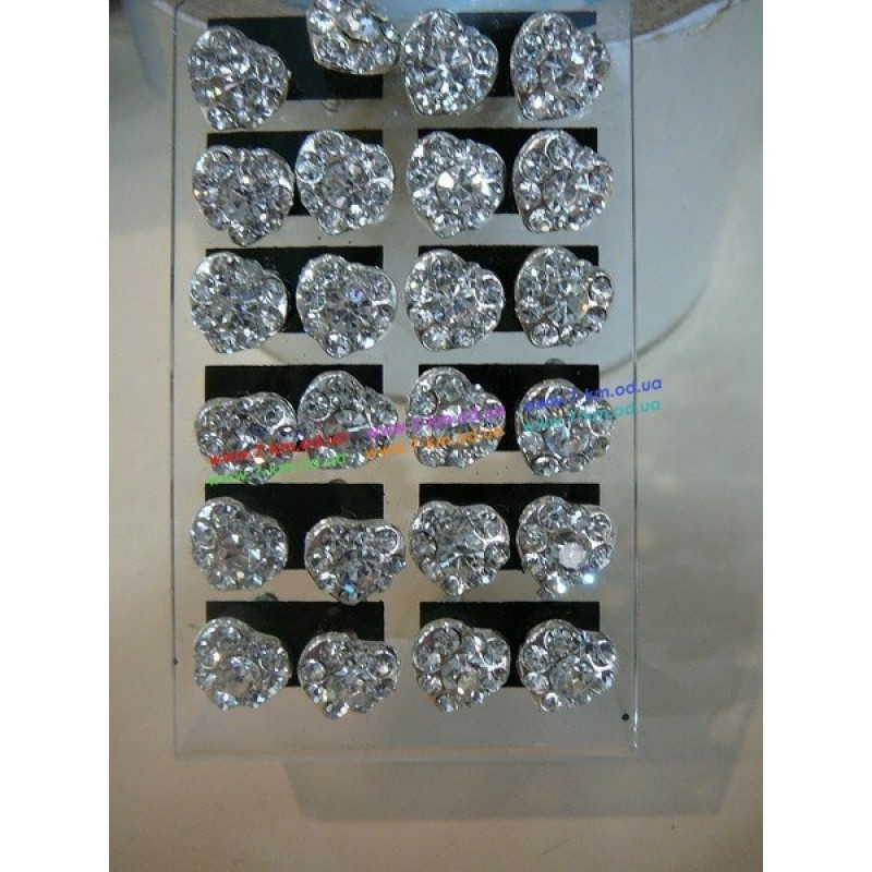 Серьги BIG7764 металл 12 пар