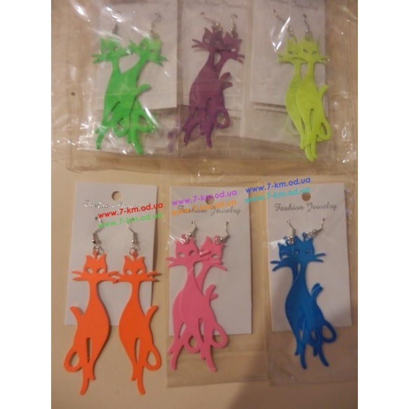 Серьги BIG6861 пластик 12 пар