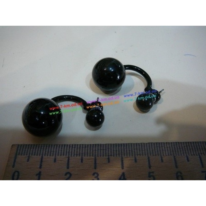 Сережки BIG7917 пластик 12 пар