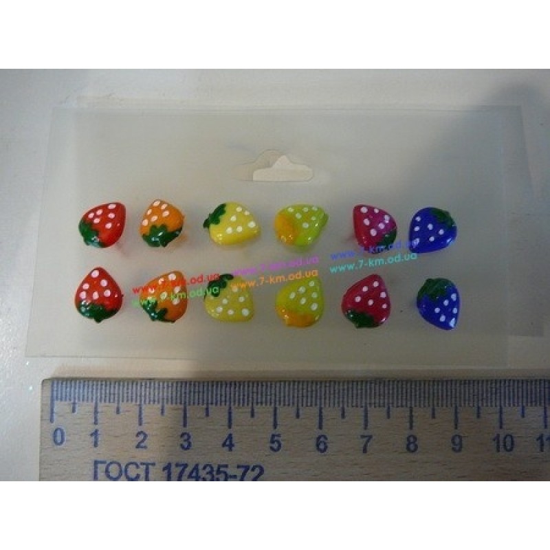 Сережки BIG7904 пластик 6 пар