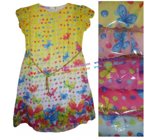 Платье для девочек Vit6942 шифон 4 шт (5-8 лет)