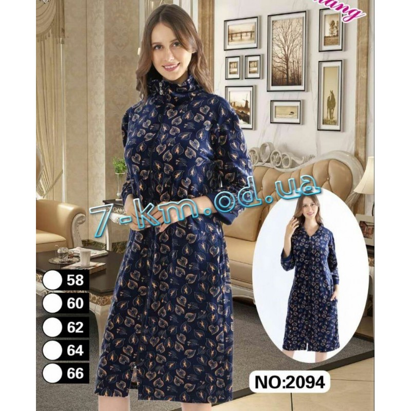 Халат женский ZeL1396.2094 велюр 5 шт (58-66 р)