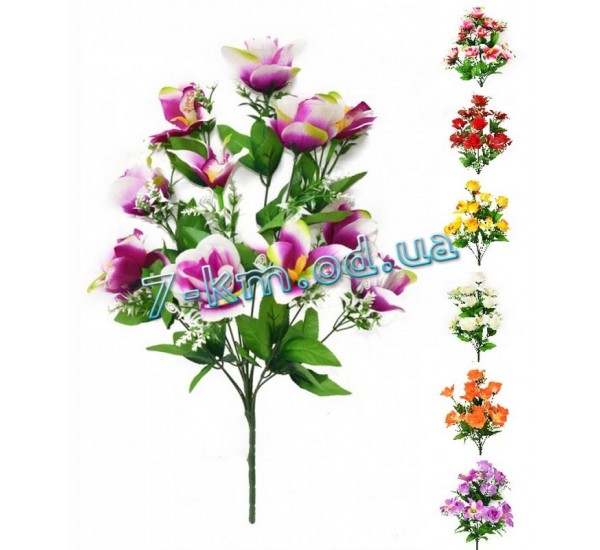 Букет RuS_C-16-79/12 розы и орхидеи 7 штук