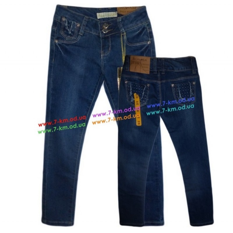 Брюки для девочек PaH130217 джинс 5 шт (7-11 лет)