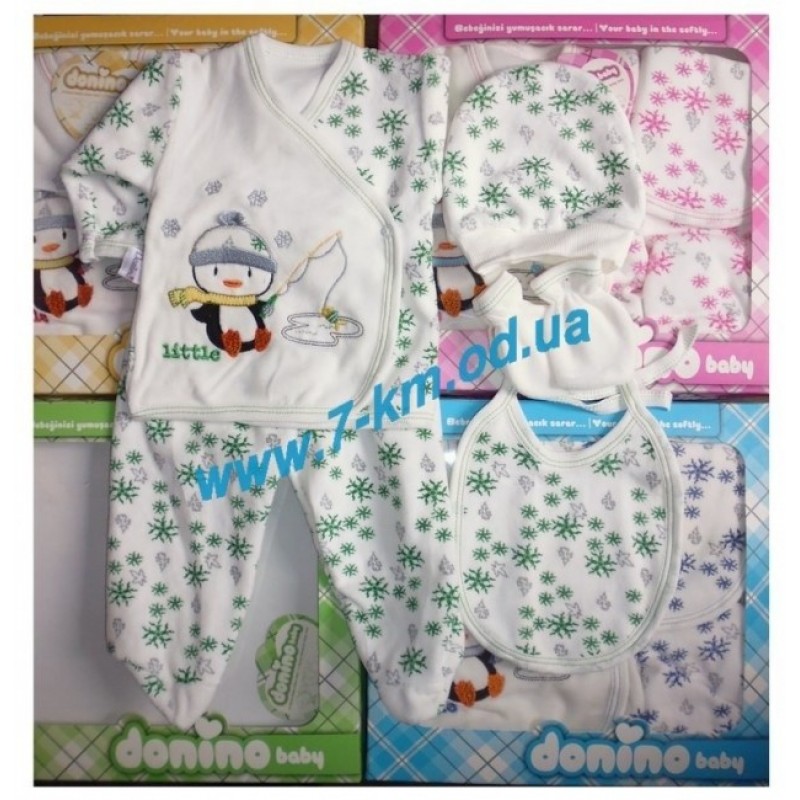 Комплект 5 предметів для немовлят Vit4672 велюр 1 шт (0-3 міс)