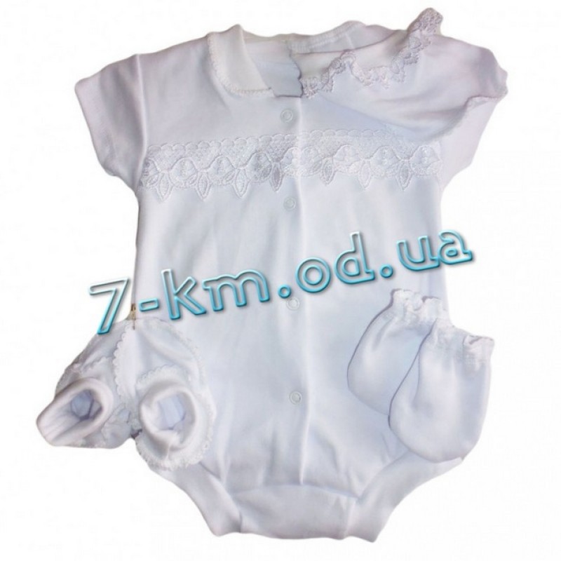 Хрестильний набір дівчаткам Vit06040 інтерлок 2 шт (3-6 міс)