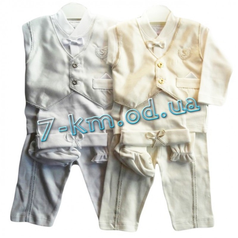 Хрестильний костюм Vit25114 бавовна 2 шт (62 см)