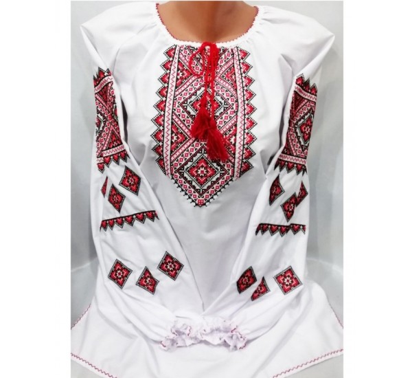 Блуза-вышиванка женская 6 шт (46-56 р) паплин VhV_090501