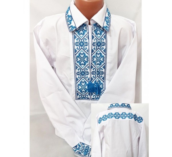 Сорочка-вишиванка для хлопчиків 7 шт (6-12 років) паплін VhV_090509