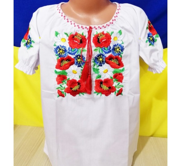 Блуза-вишиванка для дівчаток 5 шт (122-146 см) паплін VhV_090510