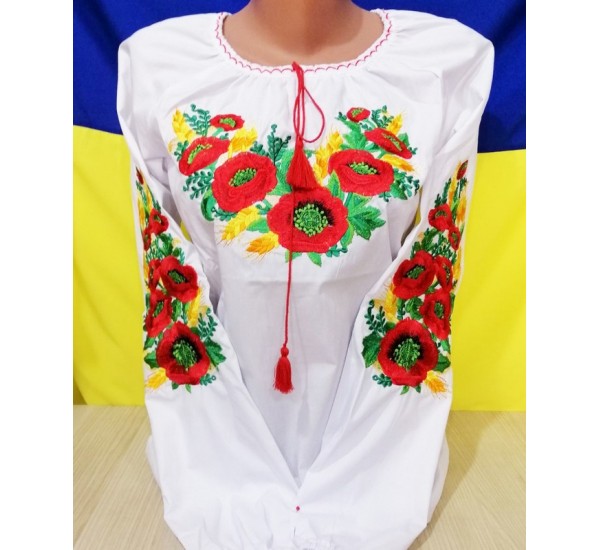 Блуза-вышиванка для девочек 4 шт (152-170 см) паплин VhV_090512