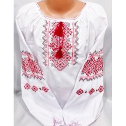 Блуза-вышиванка для девочек 4 шт (12-15 лет) паплин VhV_090513