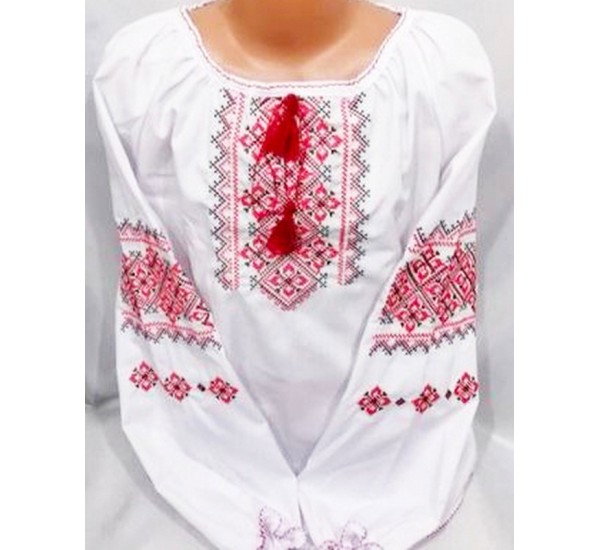 Блуза-вишиванка для дівчаток 4 шт (12-15 років) паплін VhV_090513