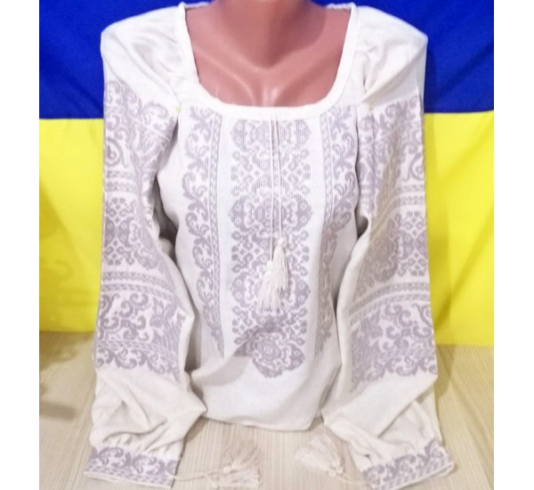 Блуза-вишиванка жіноча 1 шт (норма) льон VhV_090524