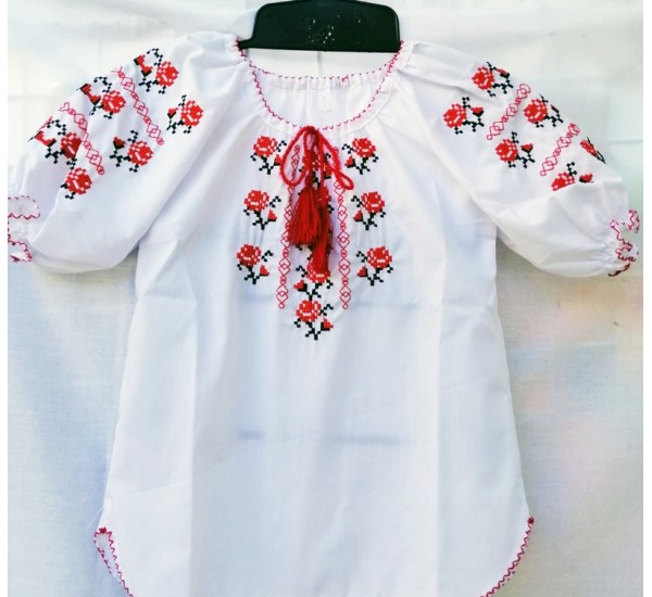 Блуза-вышиванка для девочек 4 шт (3-6 лет) паплин VhV_090528