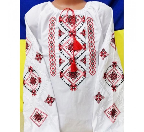 Блуза-вышиванка для девочек 4 шт (152-170 см) паплин VhV_090545