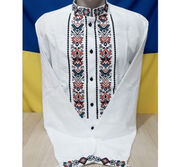 Рубашка-вышиванка мужская 1 шт (44-58 р) лён VhV_090558