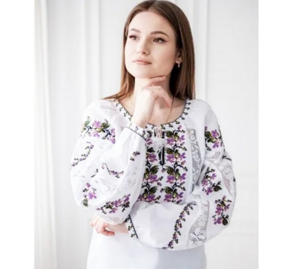 Блуза-вышиванка "Мєрєжка" женская 1 шт (норма) лён VhV_090560