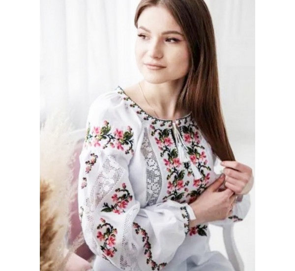 Блуза-вишиванка "Мережка" жіноча 1 шт (норма) льон VhV_090561