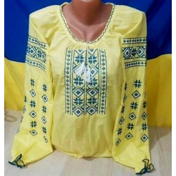 Блуза-вишиванка жіноча 6 шт (S-3XL) паплін VhV_090574