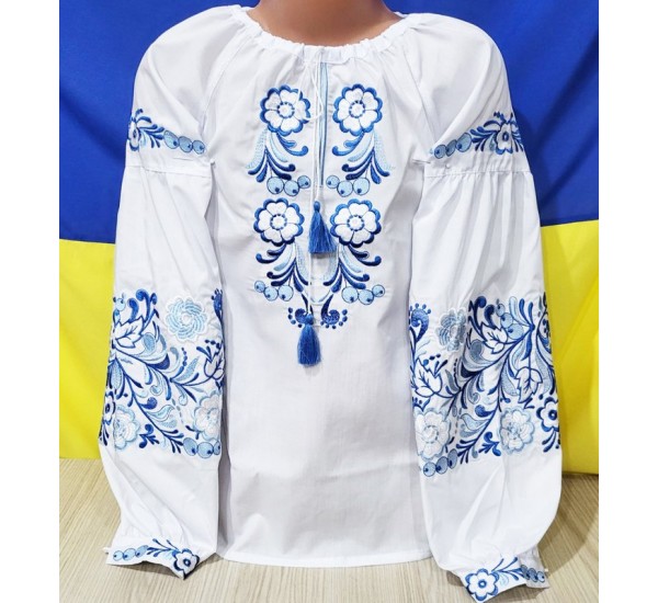 Блуза-вишиванка для дівчаток 5 шт (122-146 см) паплін VhV_090585