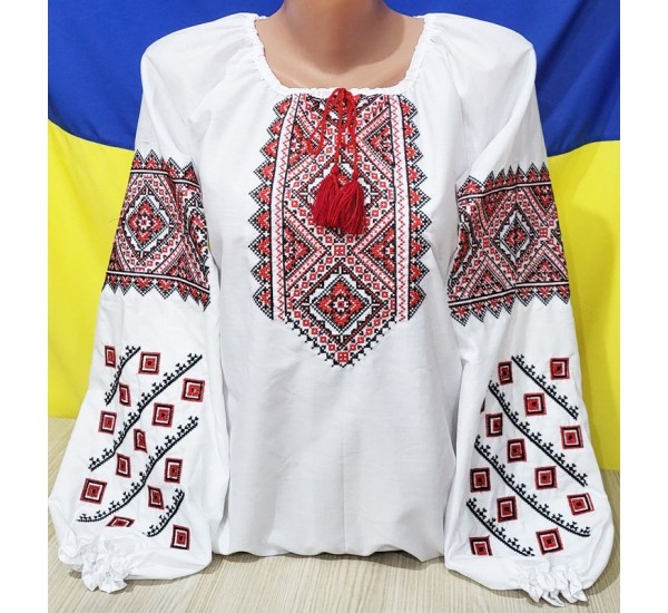 Блуза-вышиванка женская 5 шт (44-52 р) паплин VhV_090587
