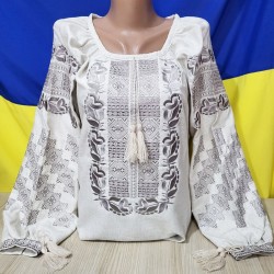 Блуза-вишиванка жіноча 1 шт (M-6XL) льон VhV_090591
