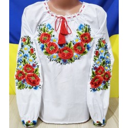 Блуза-вишиванка для дівчаток 5 шт (122-146 см) паплін VhV_090592