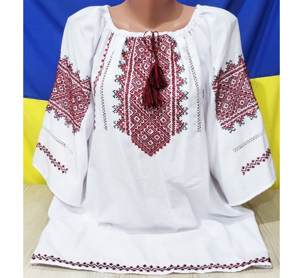 Блуза-вышиванка женская 1 шт (54-58 р) лён VhV_090594