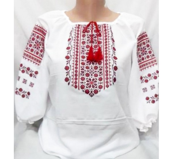 Блуза-вышиванка женская 6 шт (46-56 р) шифон VhV_193046