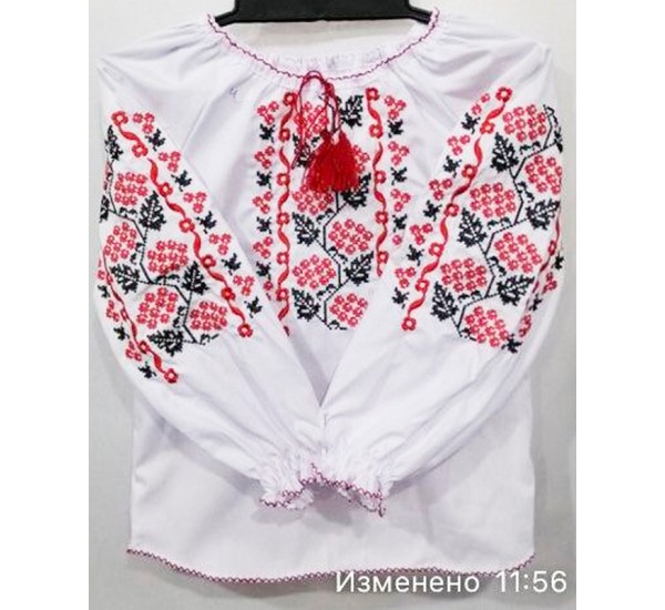 Блуза-вышиванка для девочек 4 шт (3-6 лет) паплин VhV_193069
