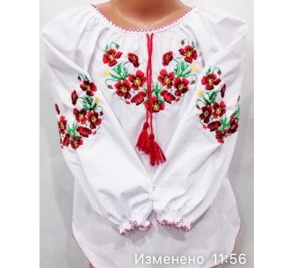 Блуза-вишиванка для дівчаток 4 шт (3-6 років) паплін VhV_193070