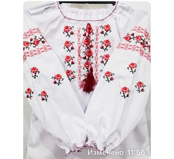 Блуза-вишиванка для дівчаток 4 шт (3-6 років) паплін VhV_193071