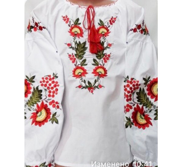 Блуза-вишиванка для дівчаток 5 шт (122-146 см) паплін VhV_193076