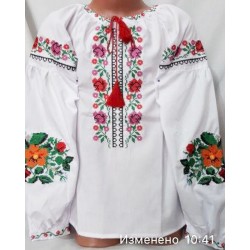 Блуза-вишиванка для дівчаток 5 шт (122-146 см) паплін VhV_193077