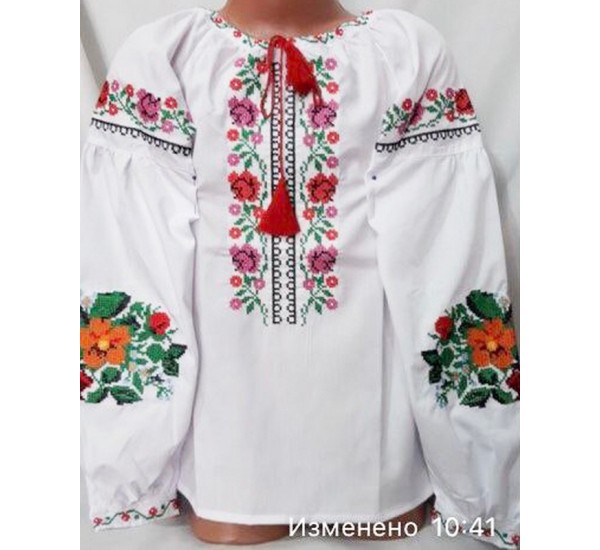 Блуза-вишиванка для дівчаток 5 шт (122-146 см) паплін VhV_193077