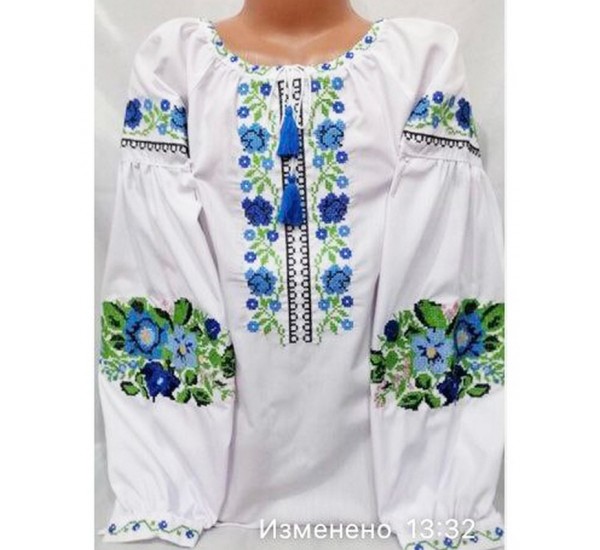 Блуза-вишиванка для дівчаток 5 шт (122-146 см) паплін VhV_193078