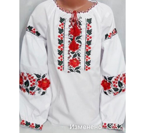 Блуза-вишиванка для дівчаток 5 шт (122-146 см) паплін VhV_193079