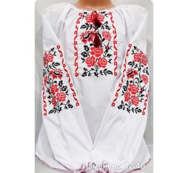 Блуза-вишиванка для дівчаток 4 шт (12-15 років) паплін VhV_193081