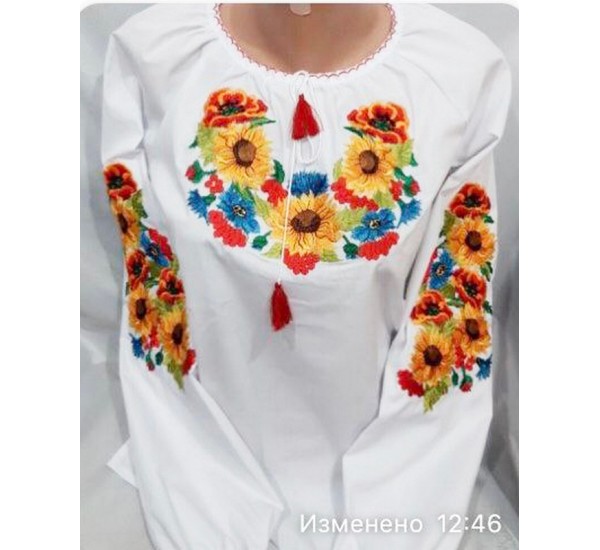Блуза-вишиванка для дівчаток 4 шт (152-170 см) паплін VhV_193084